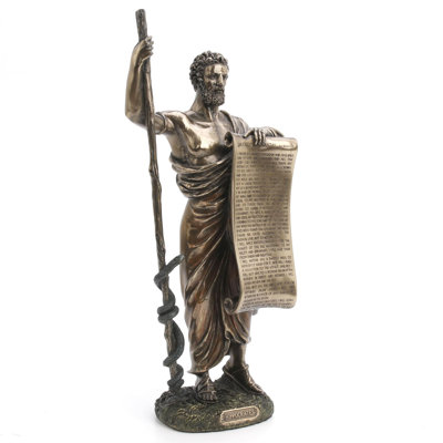 Hippocrate de 13,58 po en résine de polyester avec serment d'hippocrate