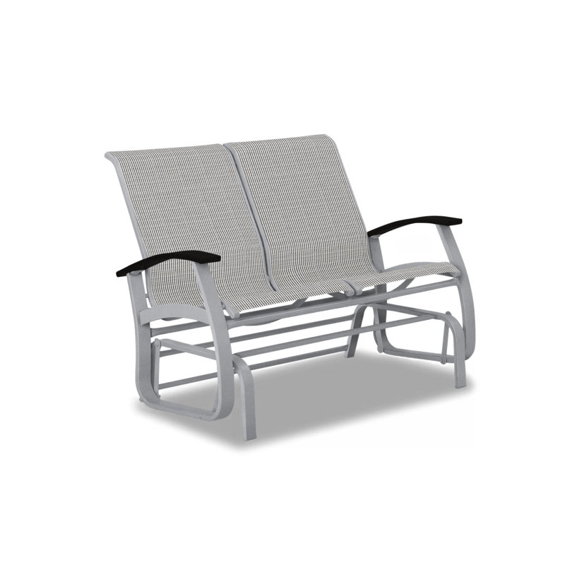 Belle Isle Outdoor Glider, Breeze, Black P70, Textured Beachwood