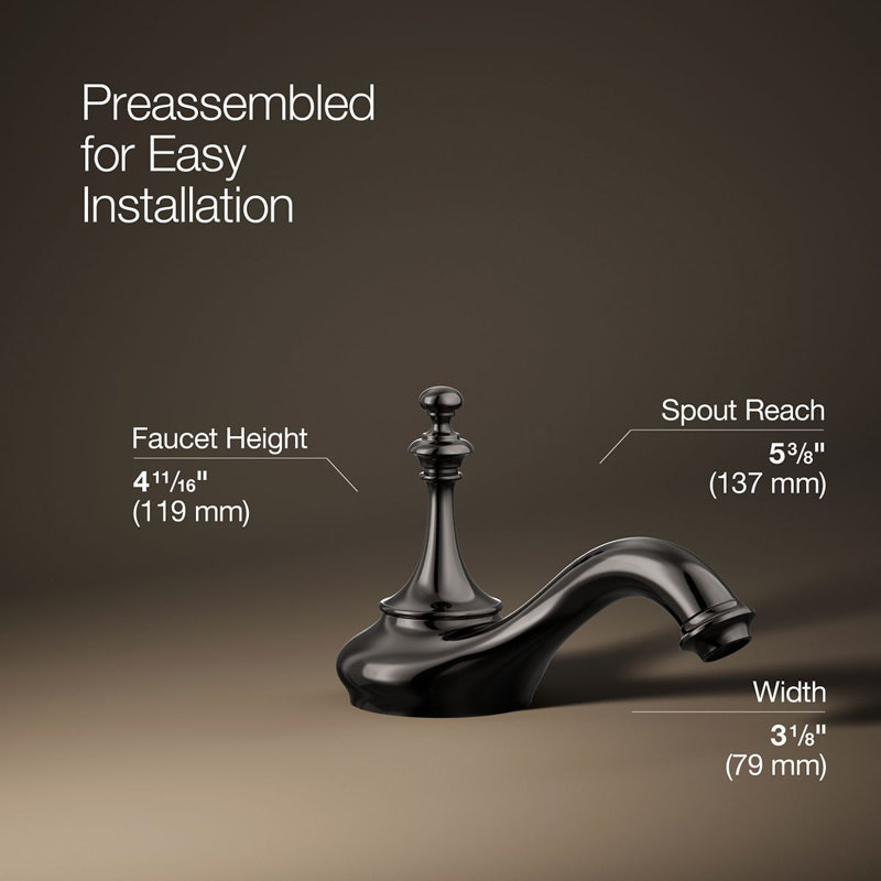 Artifacts Widespread Faucet Bathroom Sink with Drain Assembly, Titanium