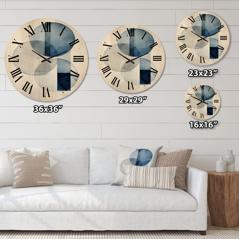 Horloge murale circulaire en bois, Très grand