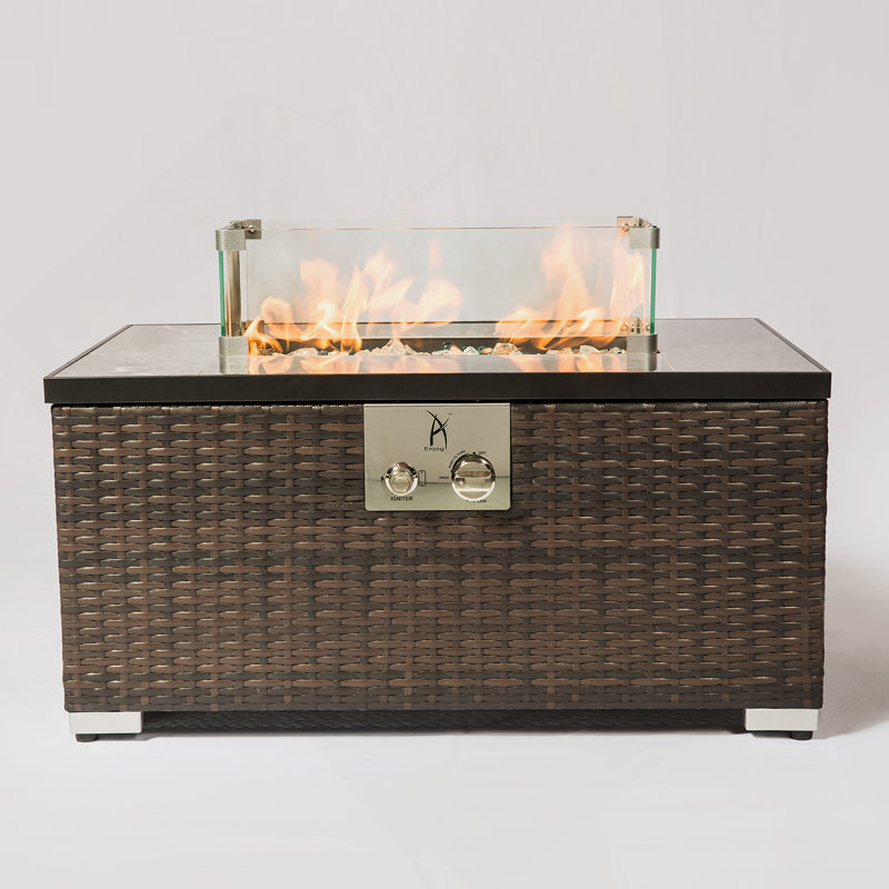 Pare-vent carré moderne en verre pour table de feu carrée