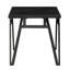 Table d'appoint contemporaine 3 pièces: plateau en pierre frittée noire et base en métal élégante 3