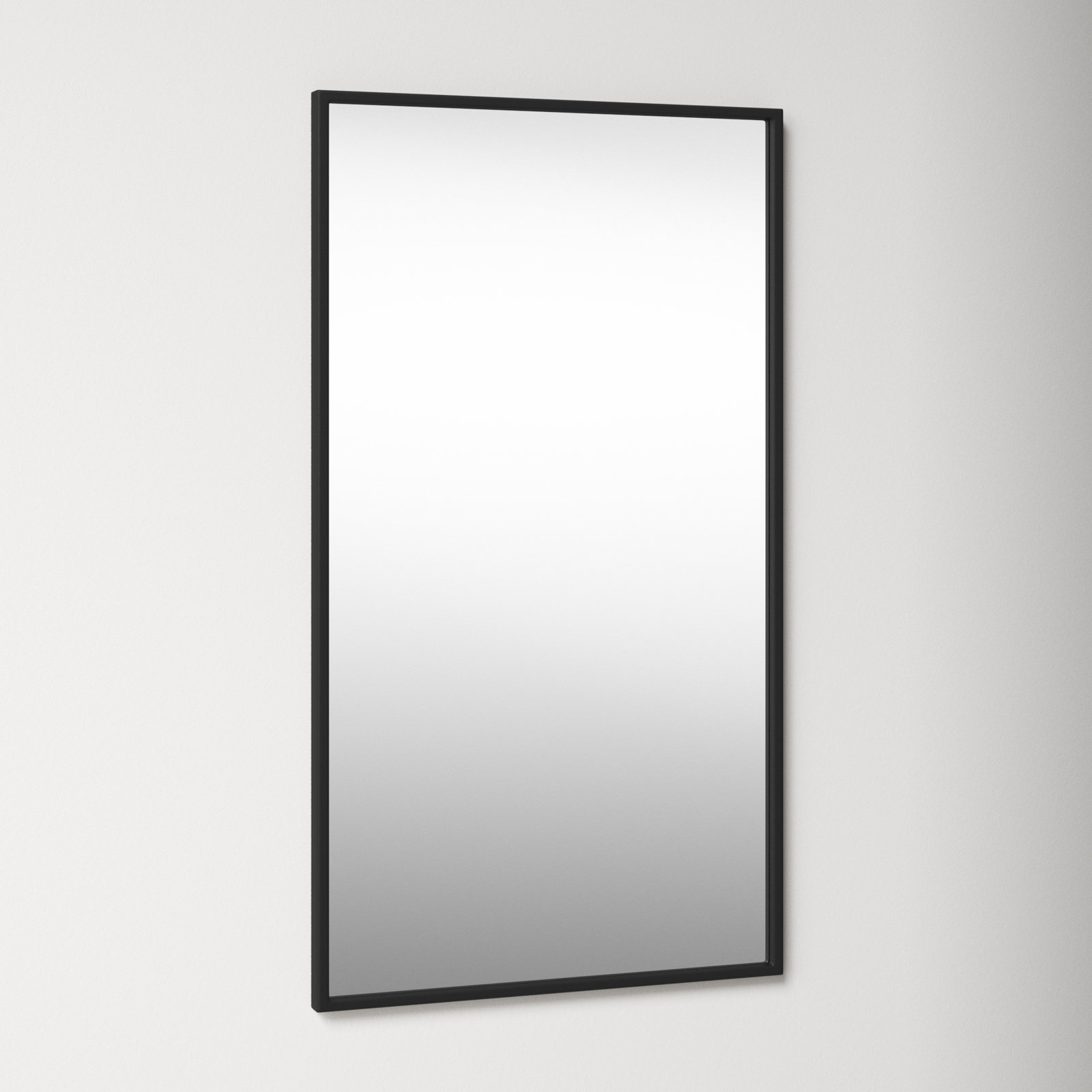 Sabine Metal Rectangle Wall Mirror, 36" x 20", Black