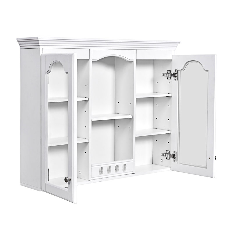 Armoire à pharmacie murale avec portes en verre