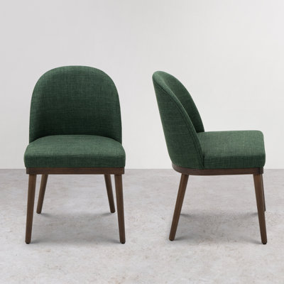 Enley Wide Upholstered Solid Wood Dining Chairs