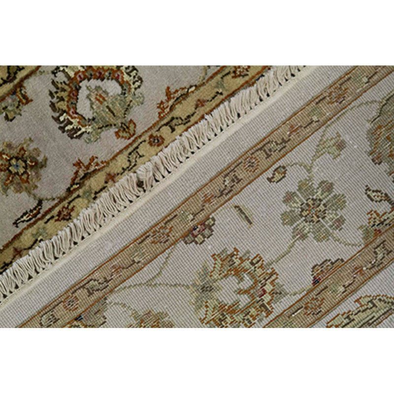 Tapis ivoire et ivoire noué à la main de haute qualité