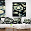 Mandala abstrait blanc sur fond noir - imprimé floral-30719943-30719940