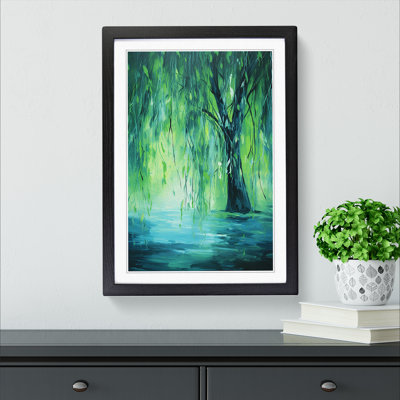 Weeping Willow Abstract Art - Framed Print