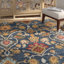 Tapis bleu marine en laine touffeté à la main Ferrera-1900327203