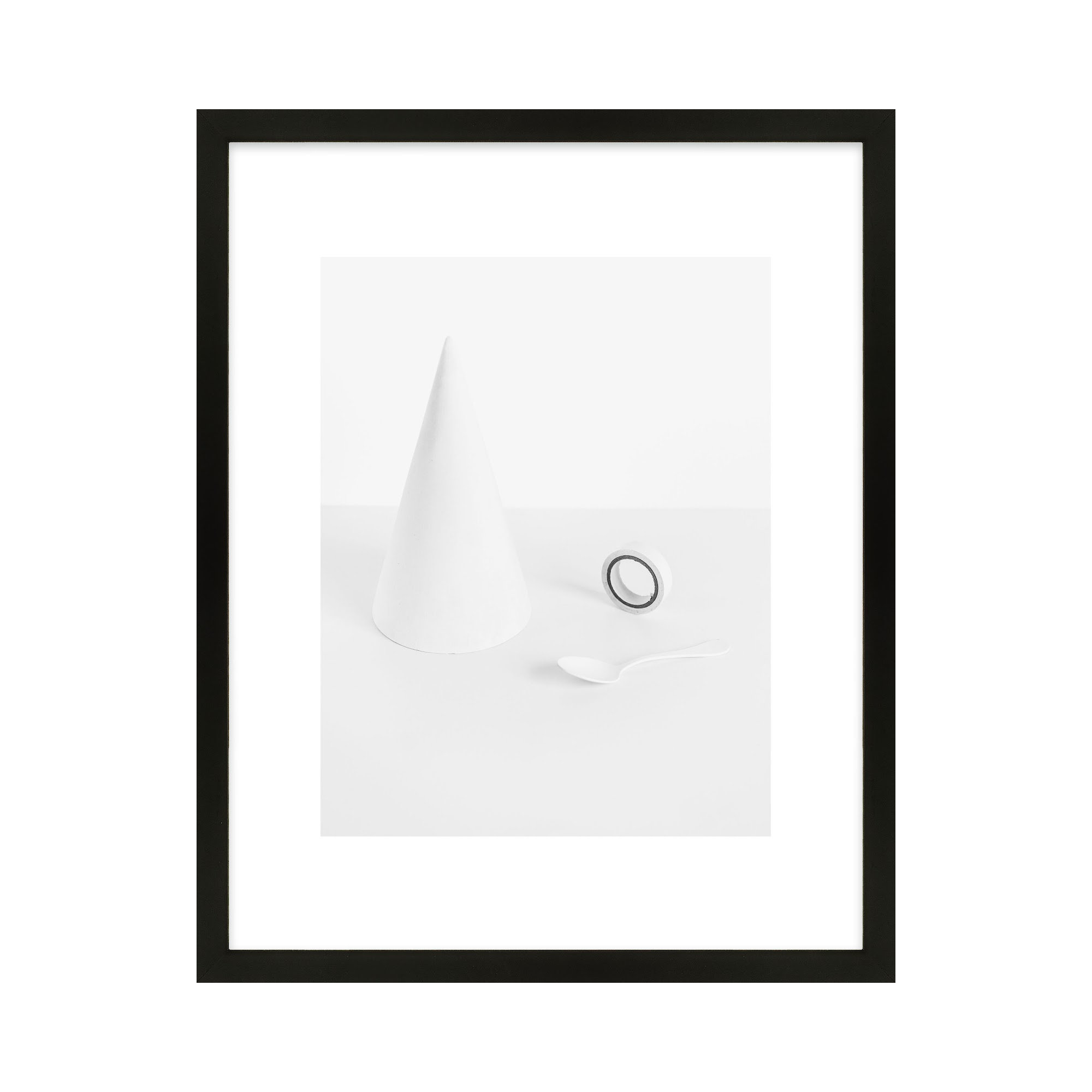 White Still Life 1 by Svetlana Smirnova, Black, 38" H x 30" W x 1.25" D