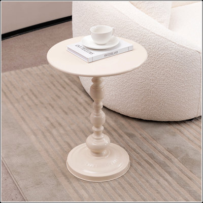 Table de bout en métal rétro, table d'appoint ronde pour table de chevet et table d'appoint pour petits espaces