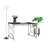 Martha Office Workspace Desk MDF/Chrome