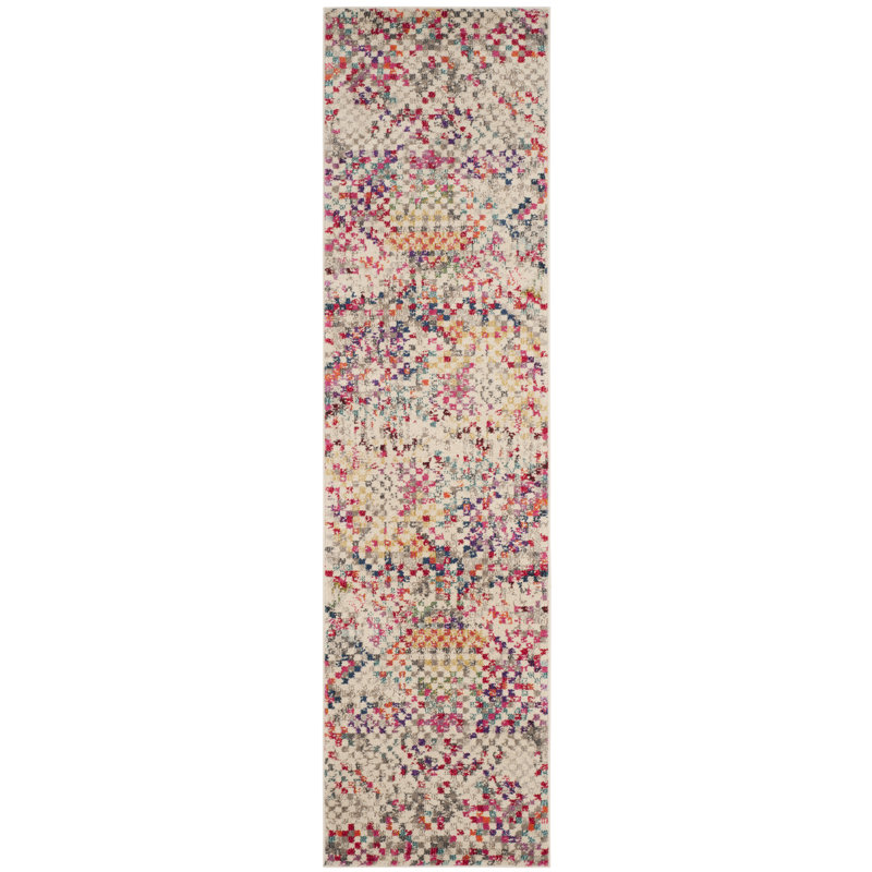 Hertzler Abstract Multicolor Area Rug, Runner 2'2" x 10'