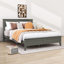 Base de lit plateforme en bois avec tête de lit Zachai-864866367-864866361