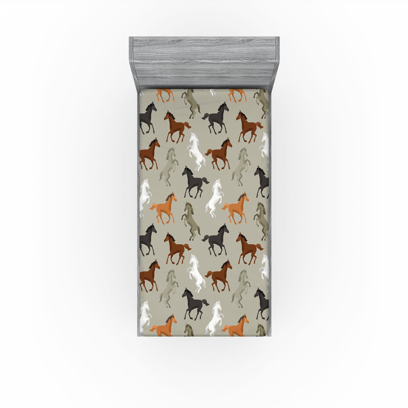 Multicolore drap-housse Ambesonne, Drap-housse de taille simple