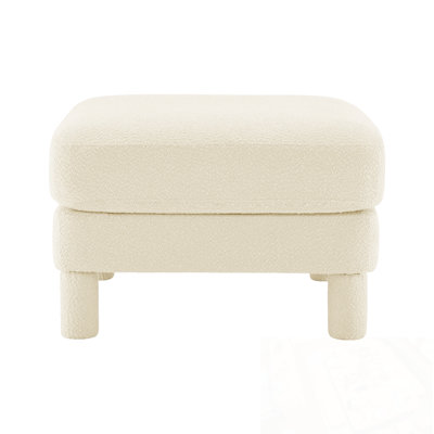 Polyester Ottoman With Four Sturdy Legs