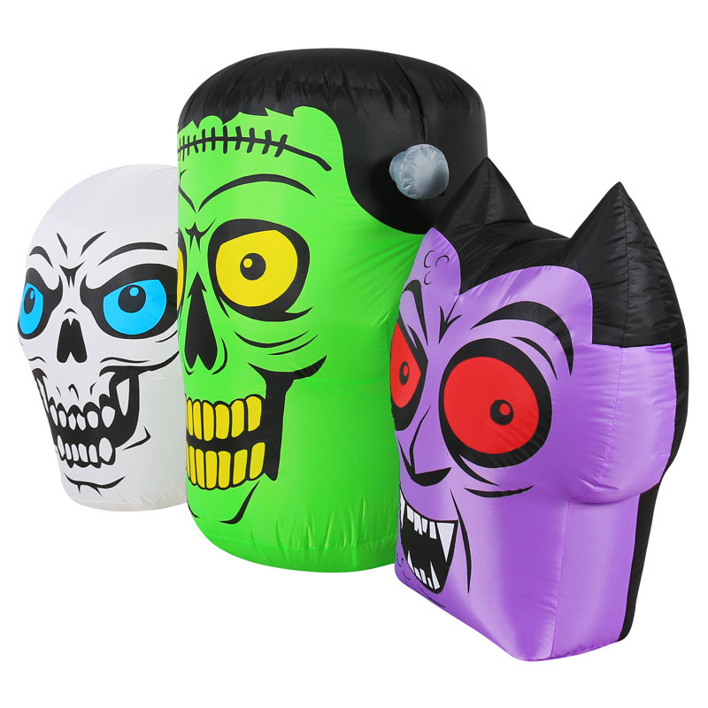 The Holiday Aisle® Fidencia 3 Piece Monster Trio Inflatable Set | Wayfair