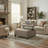 Harrison 36"W Upholstered Faux Leather Transitional Square Lift-Top Ottoman With Storage