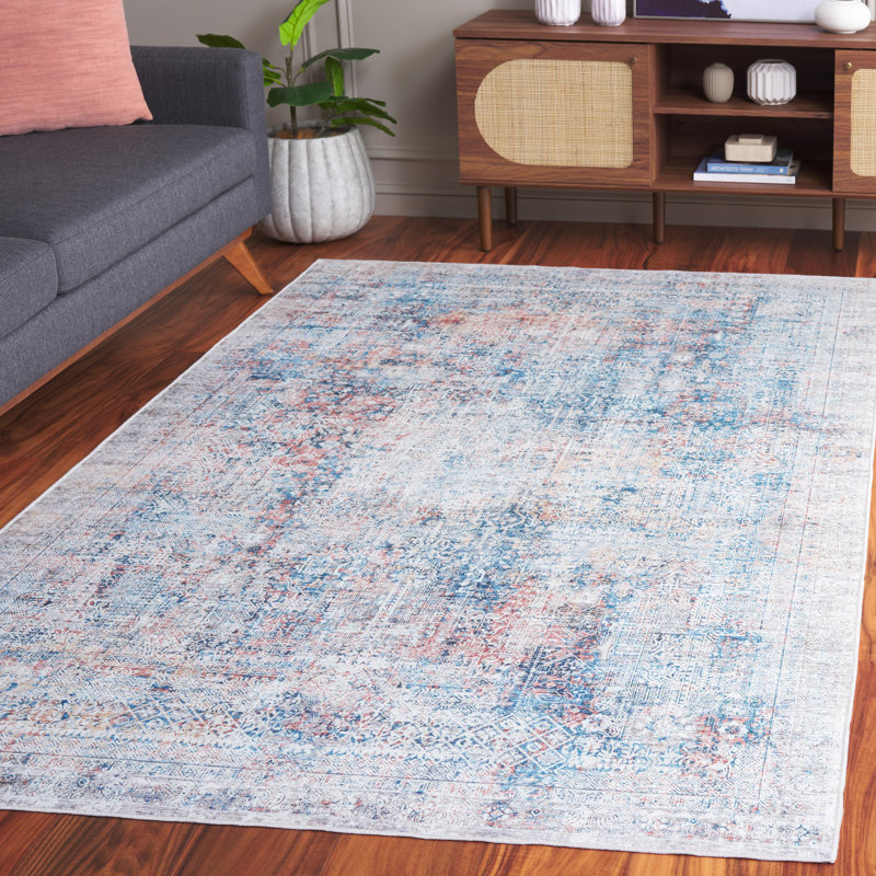 Tapis oriental lavable à la machine Jeralee, Rectangle de 5 pi x 8 pi
