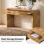 Console 2 tiroirs en bois massif l 54 po Eustaquio-2006993593