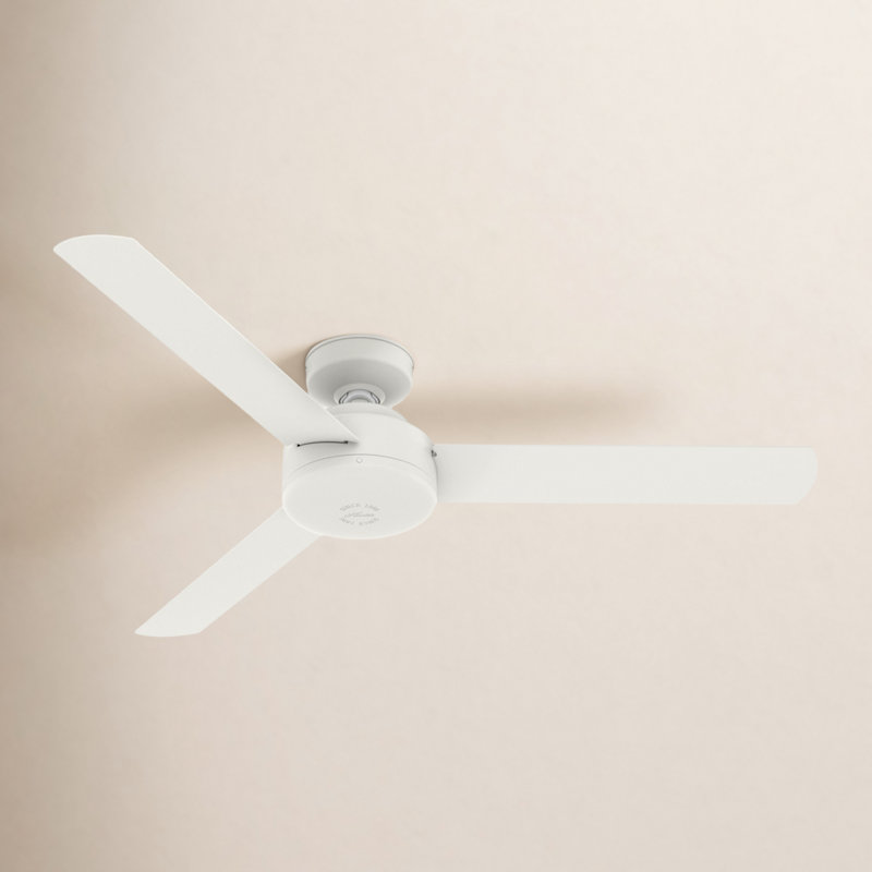 Ventilateur de plafond standard à 3 pales avec commande murale Presto, Blanc