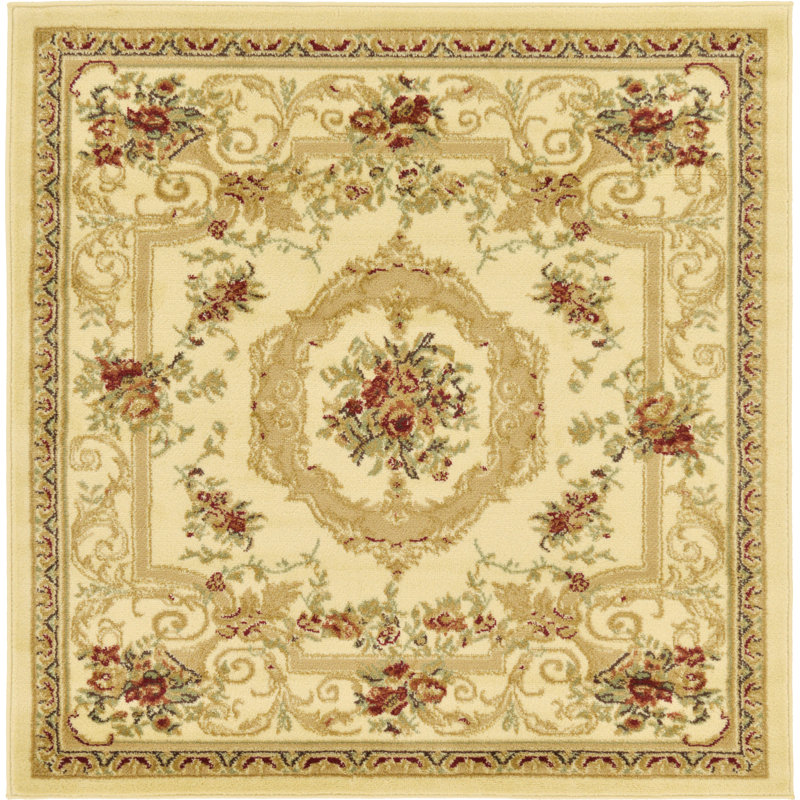 Debora Oriental Area Rug, Square 10', Cream