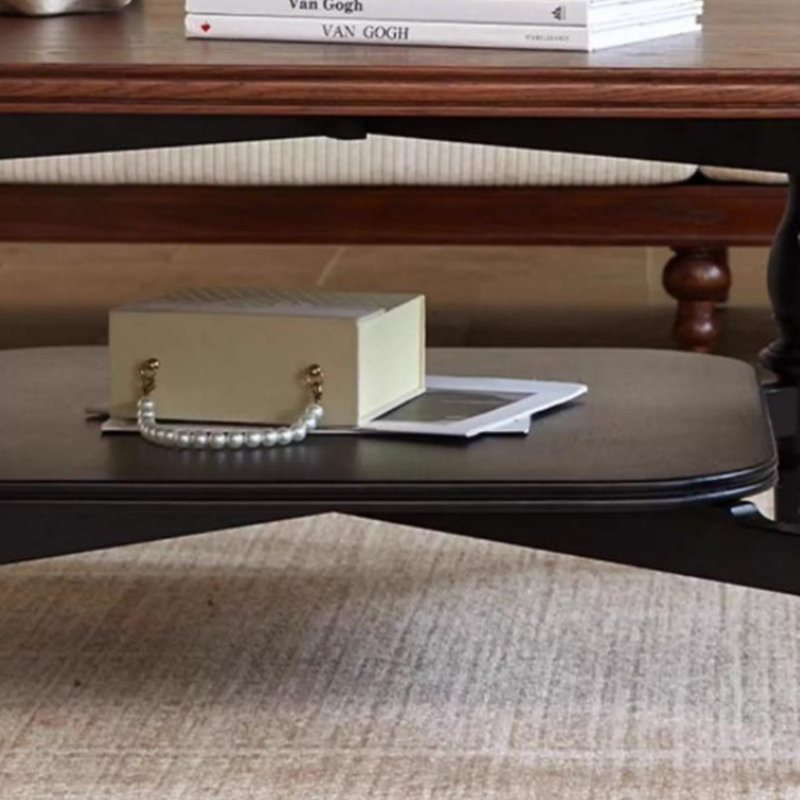 Color-blocking retro design coffee table