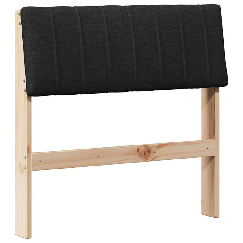 Solid Wood Headboard, European Toddler (80 x 160 cm), White, Black