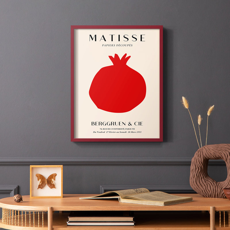 Matisse CLXII, reproduction encadrée - bois massif, Blanc, H 14 po x l 11 po