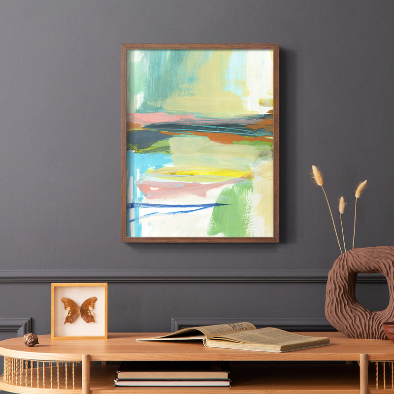 Radiant Horizon III, reproduction encadrée - bois massif, H 10 po x l 8 po, Brun