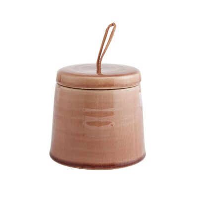 Scott Living Oasis Ceramic Vase with Lid, 5-Inch, Blush -  Mikasa, 5263184