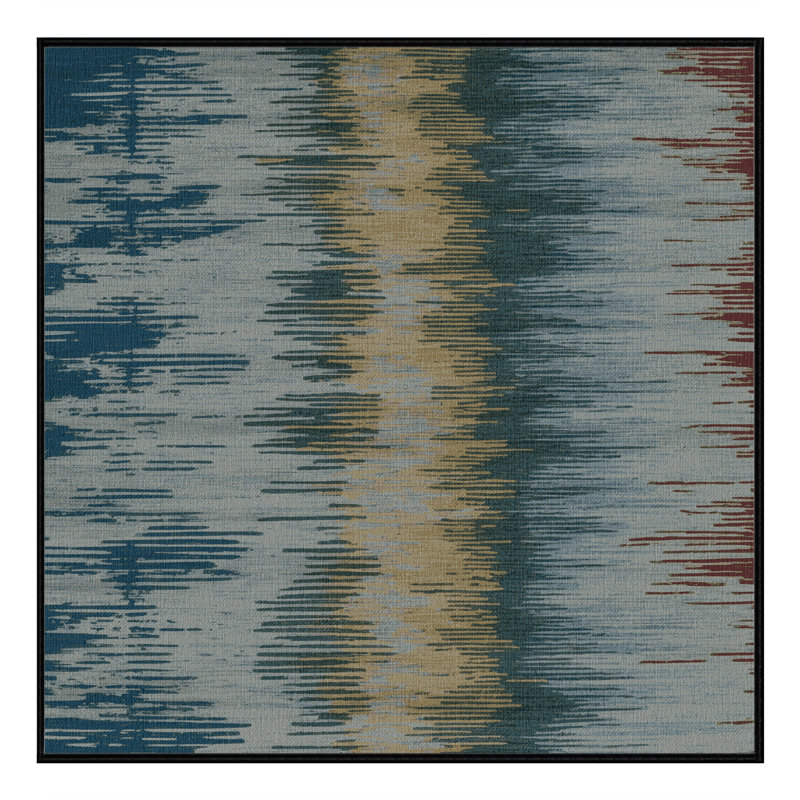 Tapis gris lavable à la machine, Carré 5 pi