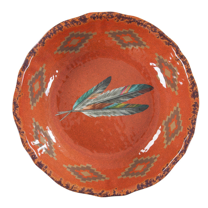 Feather Melamine Plastic Serving Bowl