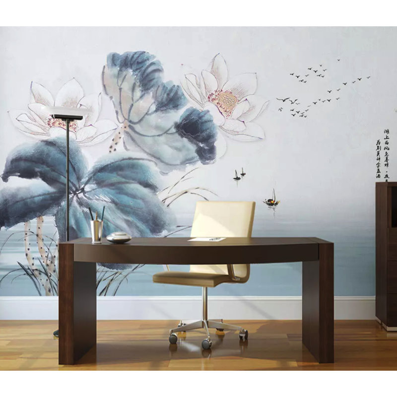 Floral Wall Mural, 187" W x 106" L