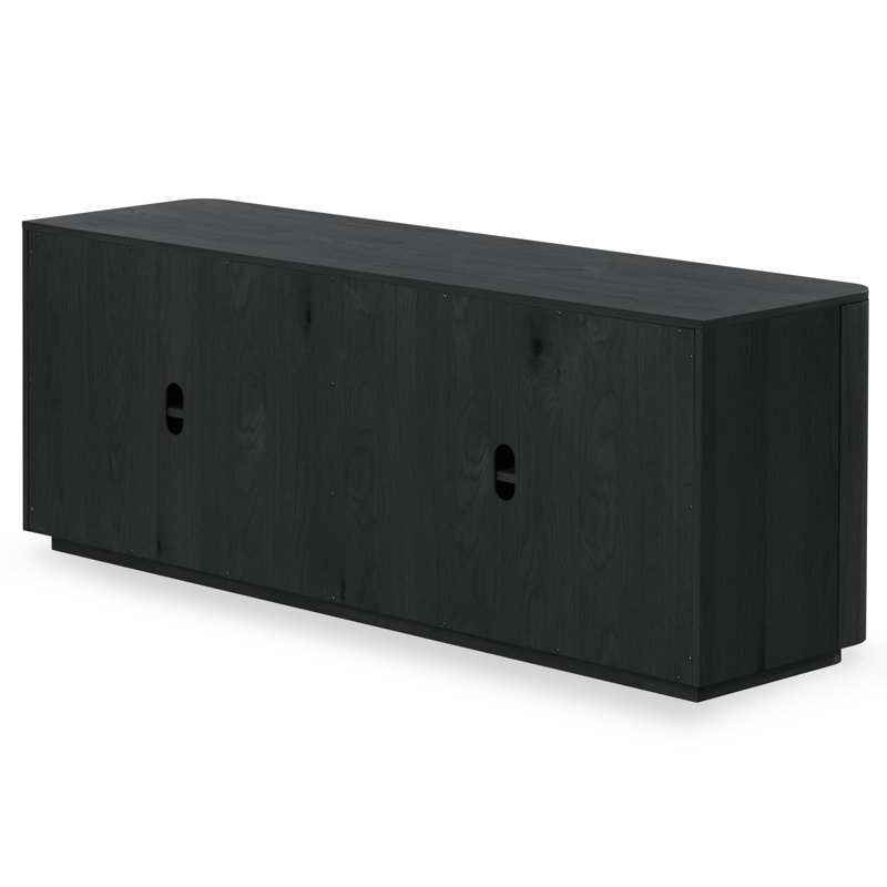 Liadonna 4 Door Wood Sideboard, Black