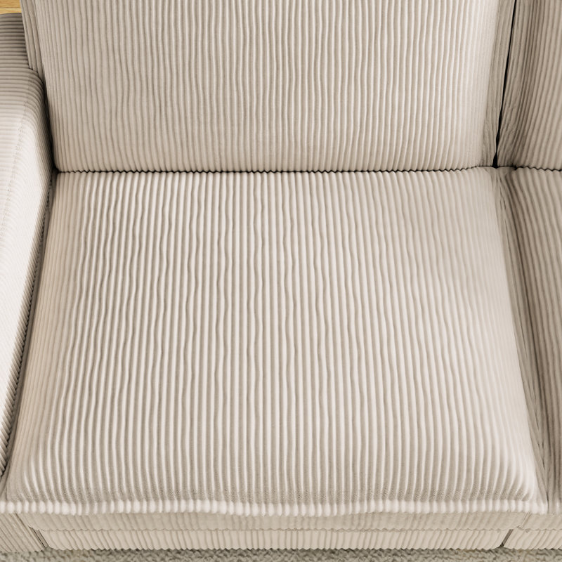 Siège profond amovible amovible beige avec ressorts et matériau respirant