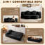  Canapé convertible rembourré 77 po-129354342
