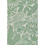 Villa Floral Green/White Indoor / Outdoor Area Rug