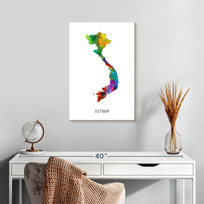 Carte d'aquarelle d'Aliaz au Vietnam I