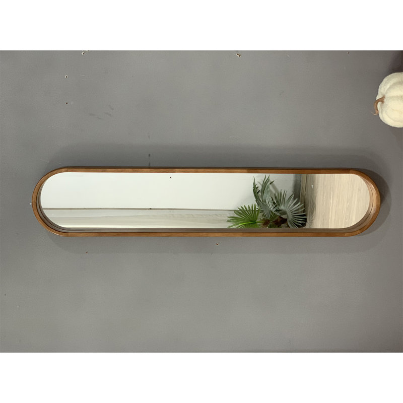 9.5" X 47.2" Decorative Wall Mirror With Elongated Oval Frame