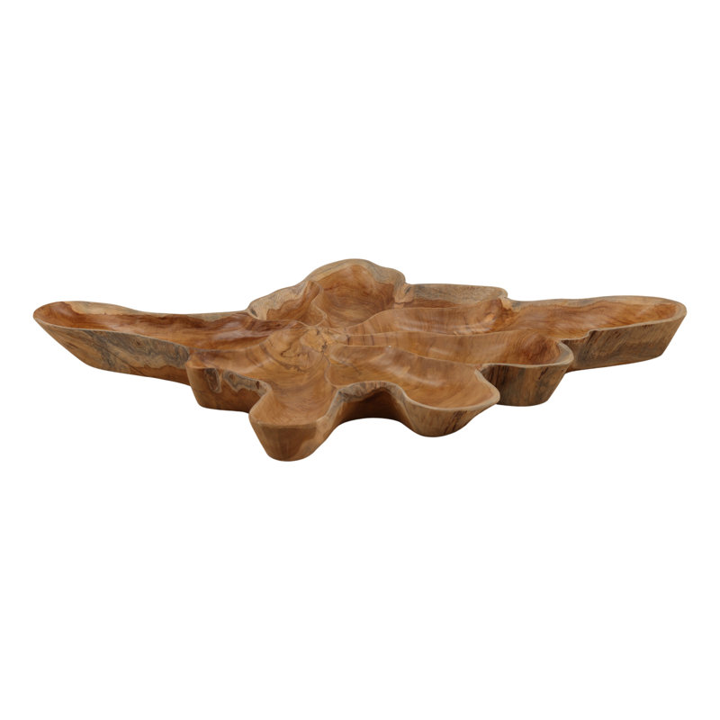 McGee Teak Wood Tray, 30.5" H x 31.61 W x 2.28 D, Natural