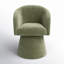 Kyo 24.4" W Chenille Swivel Barrel Chair-90695417