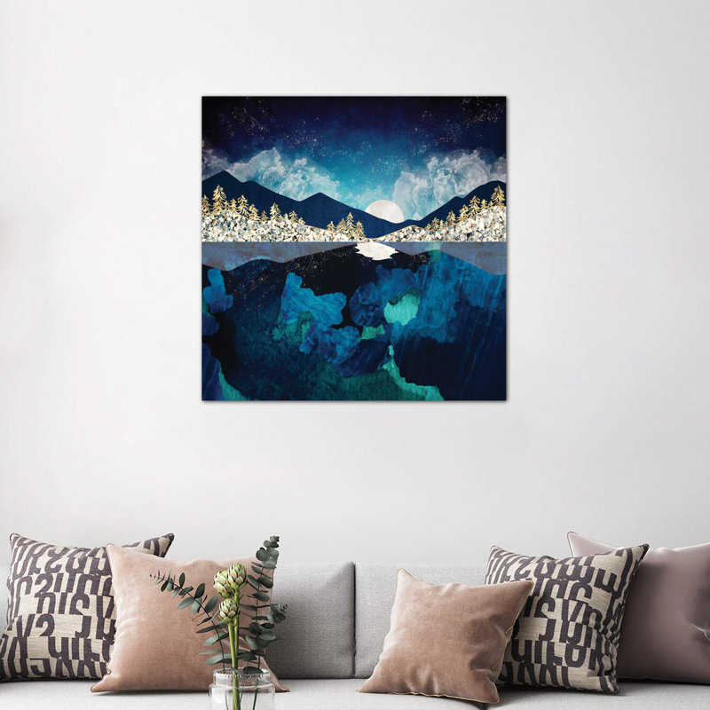 Midnight Water - Wrapped Canvas Print, 93.98 cm H x 93.98 cm W x 1.91 cm D