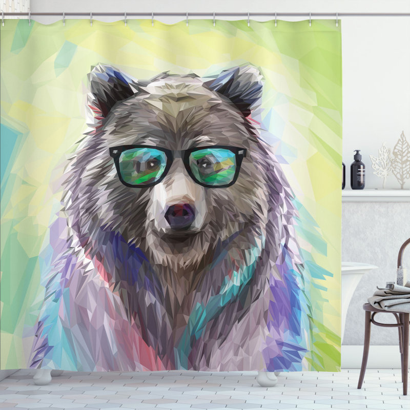 Shower Curtain with Hooks Included, 70" H x 69" W