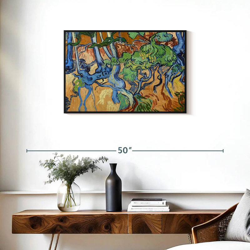 Tree Roots, 31" X 21", Floating Frame Black
