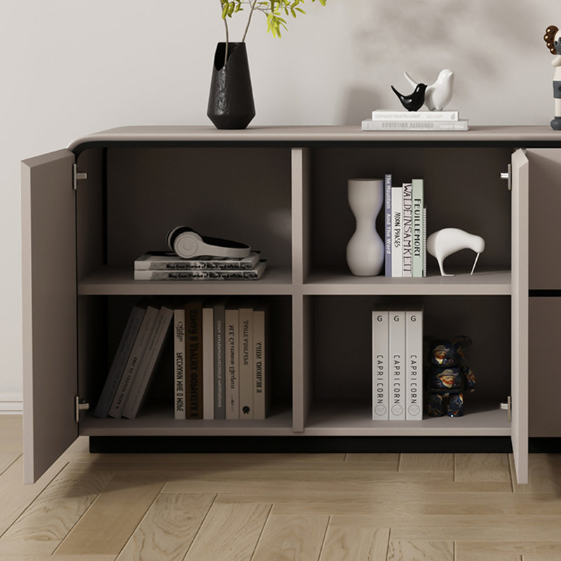 Large Capacity Sideboard, Black, 33.85" H x 59.05" W x 15.75" D