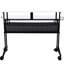 Bureau de musique blanc et noir avec tablette pour plateau à clavier rectangulaire