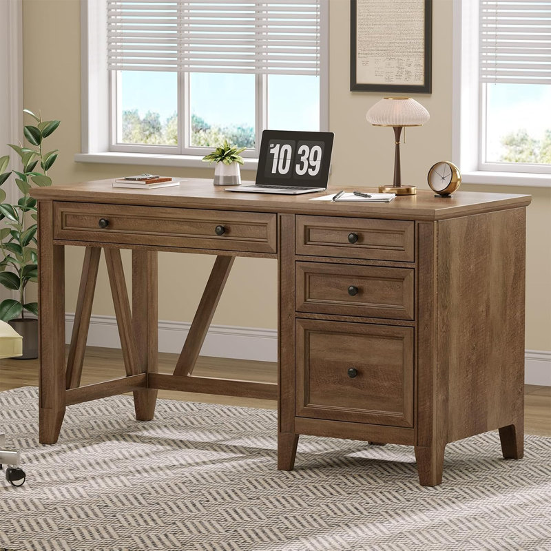 Bureau de direction 54 po avec classeur Farmhouse