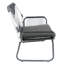Assise club contemporaine avec structure en métal robuste et coussins d'eau - Élégante chaise longue - Revêtement de fabrication stable