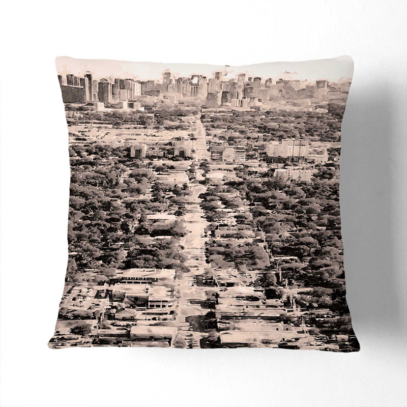 Square Cushion, 55cm H x 55cm W x 20cm D, Black